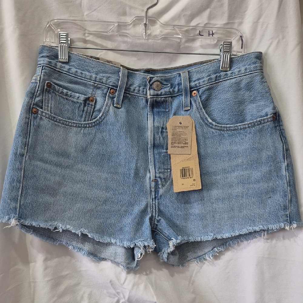 Levi's Light Wash Cutoff Denim Shorts